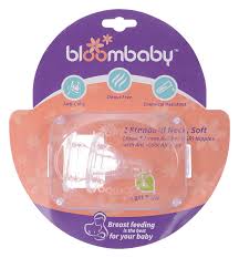 Bloombaby Bottle Nipples LSize Clear 2pcs