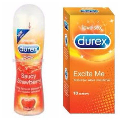 Durex Exciteme 10s condoms with Strawberry gel