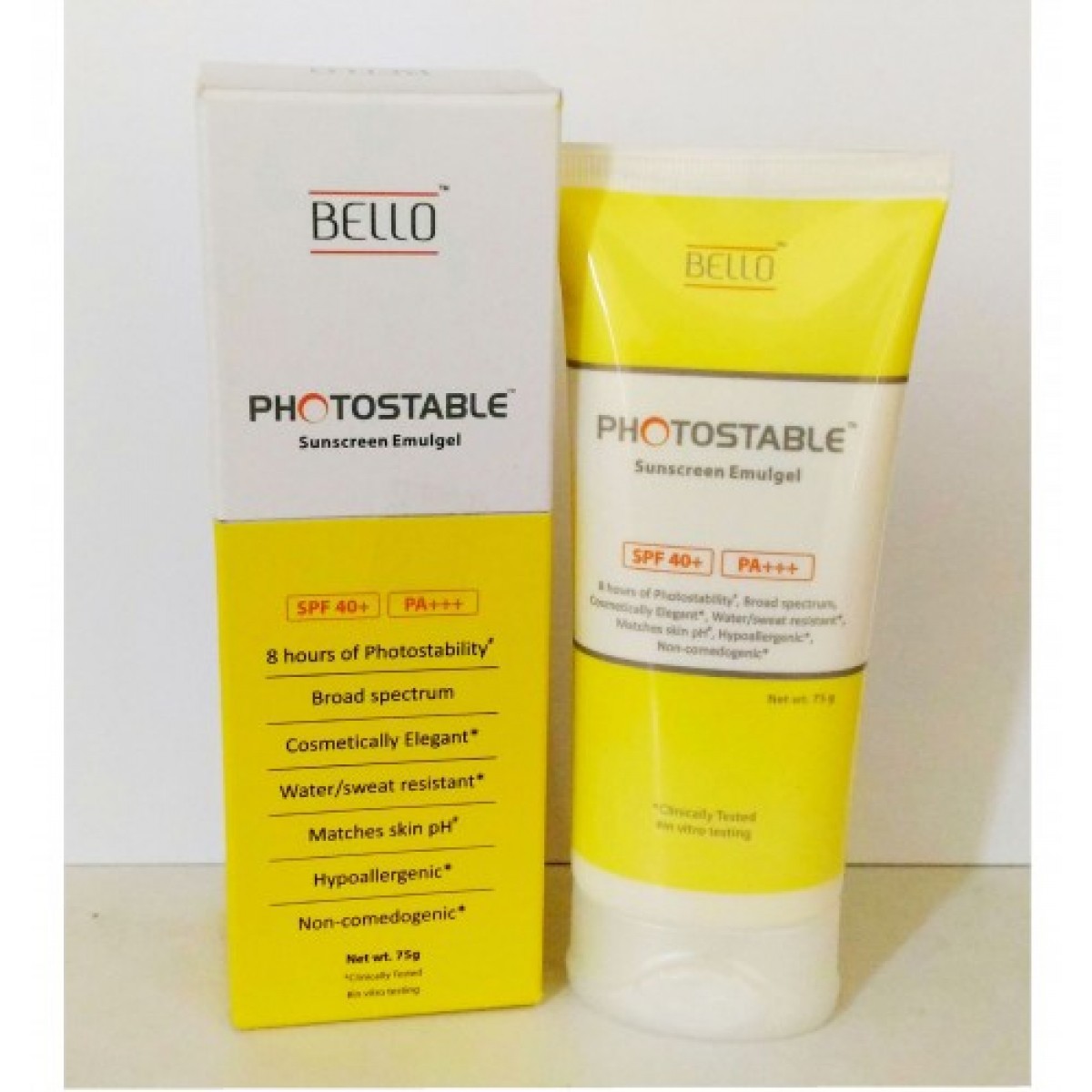 Bello Photostable Sunscreen Gel SPF 40 PA 75g