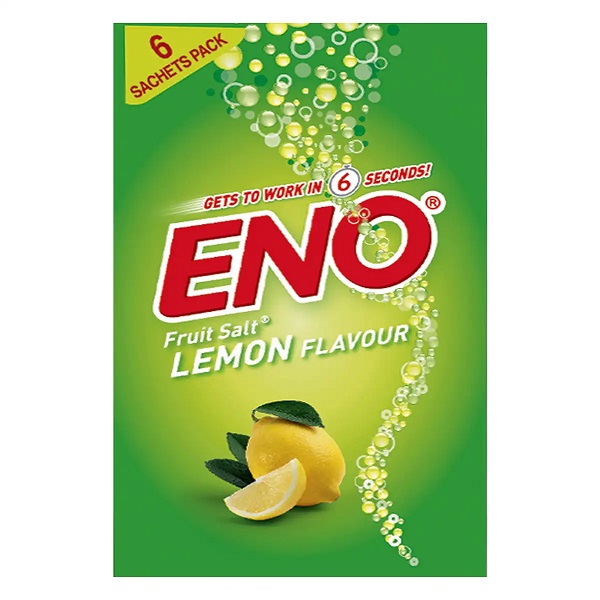 ENO Fruit Salt Lemon Flavour Powder, 30 gm (6 sachets x 5 gm)