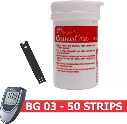 Dr. Morepen Gluco One BG-03 Blood Glucose Test Strips, 50 Count