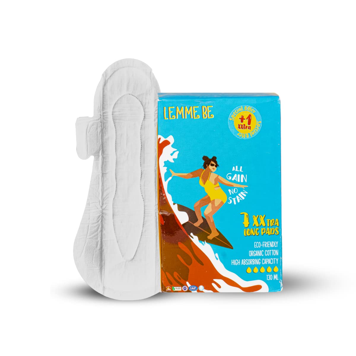Lemme Be XXL Xxtra Long Sanitary Pads - 7 ea