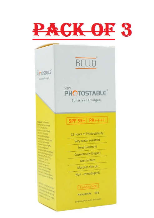 Photostable Spf 55,Plus Sunscreen Emulgel 50gm Pac Of 3