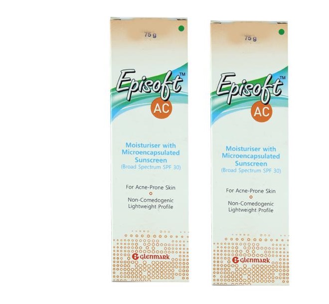 Episoft AC moisturiser with microencapsulated sunscreen spf 30 75gm Pack Of 2