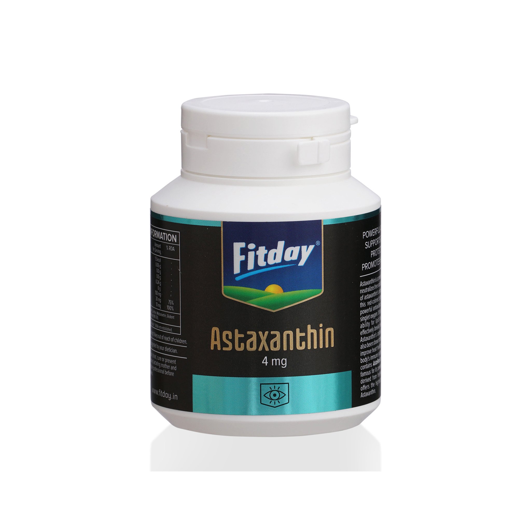 FITDAY Astaxanthin - 4 mg (60 Capsules) Buy 1 Get 1 Free