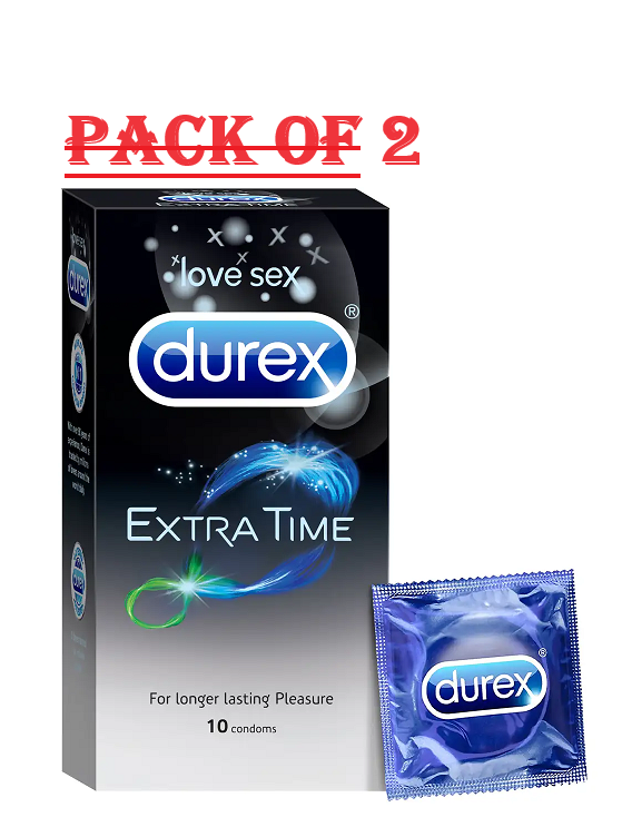 Durex Extra Time Condoms 10 Count Pack Of 2
