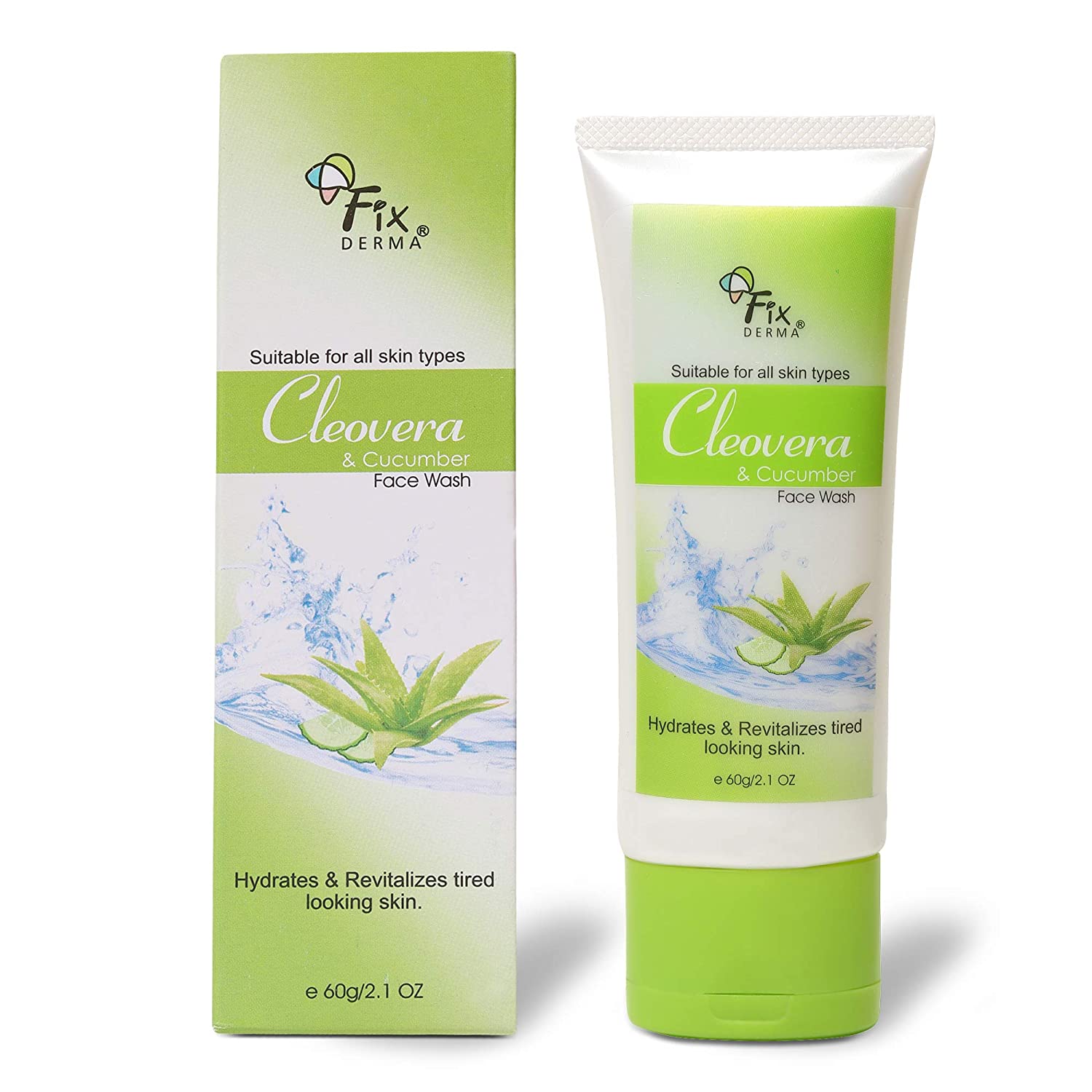 FIXDERMA CLOVERA AND CUCUMBER FACE WASH 60G