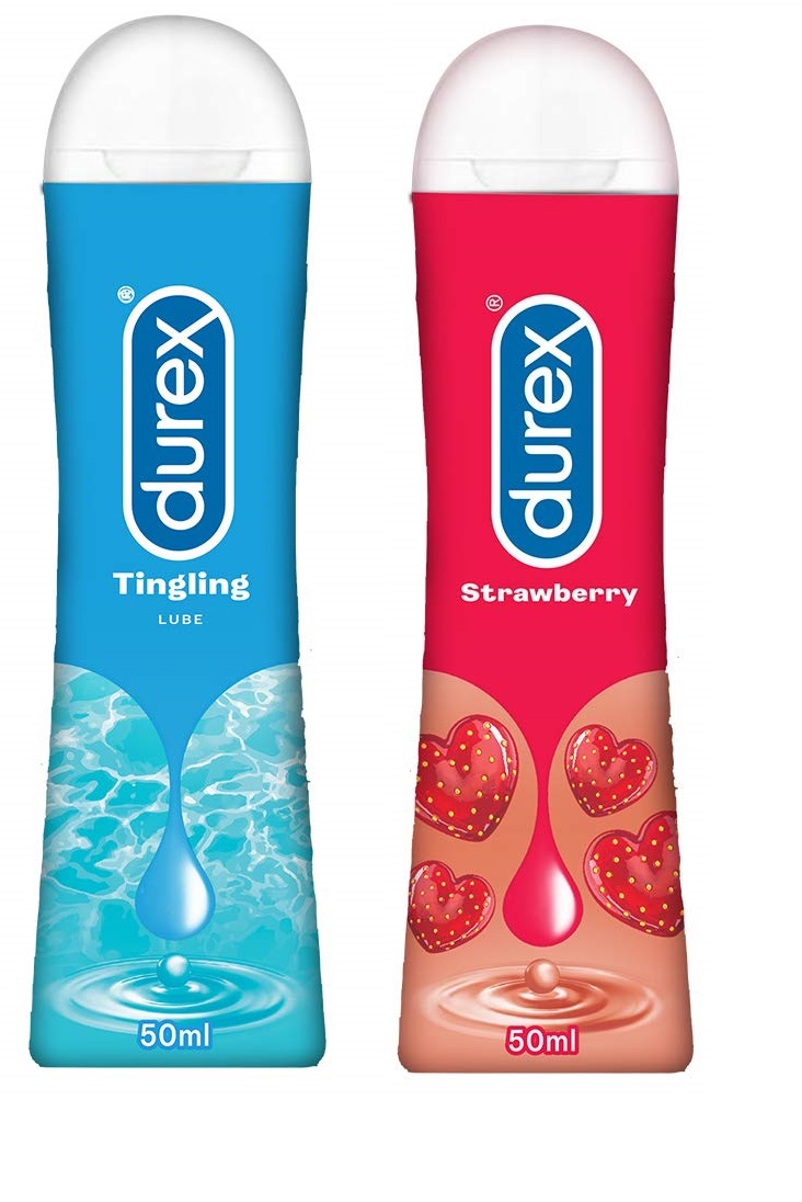 Durex Tingling and  Saucy Strawberry Lubricant  100 ml Combo 