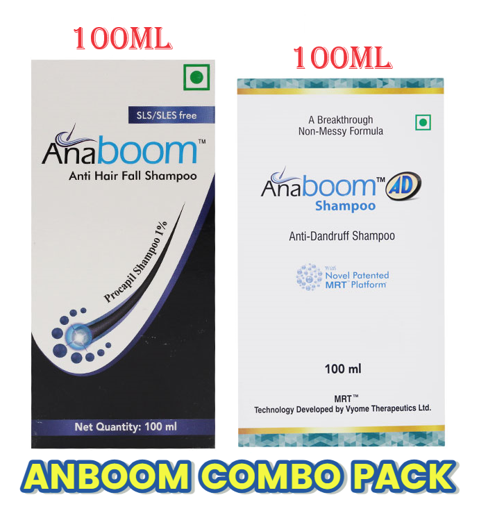 Anaboom AHF Shampoo 100ml With AD Shampoo 100ml Combo 