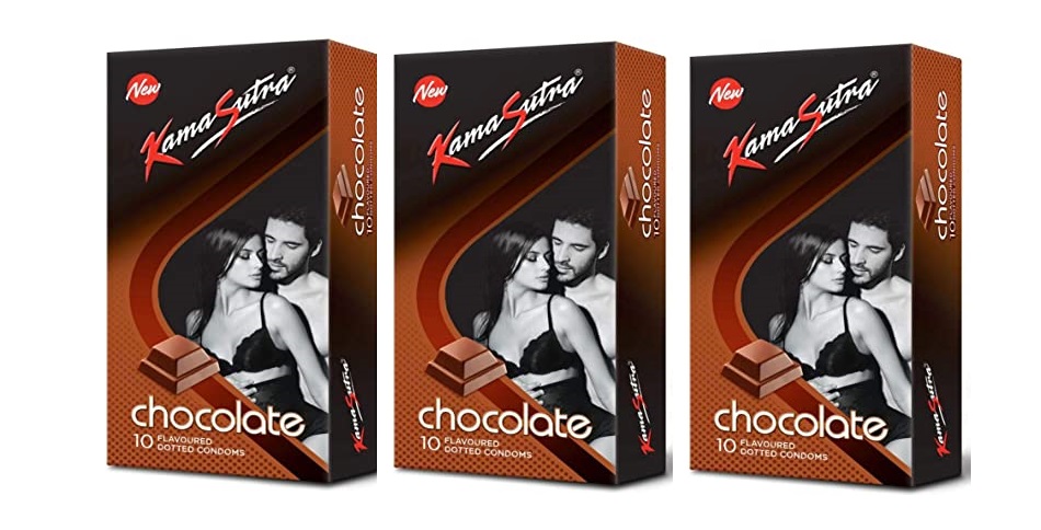 KAMASUTRA CHOCOLATE FLAVOURED 10`S CONDOMS (PACK OF 3)