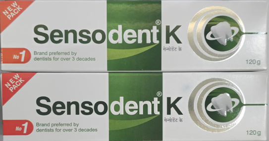 Sensodent K Medicated Dental Cream 120gm Pack Of 2