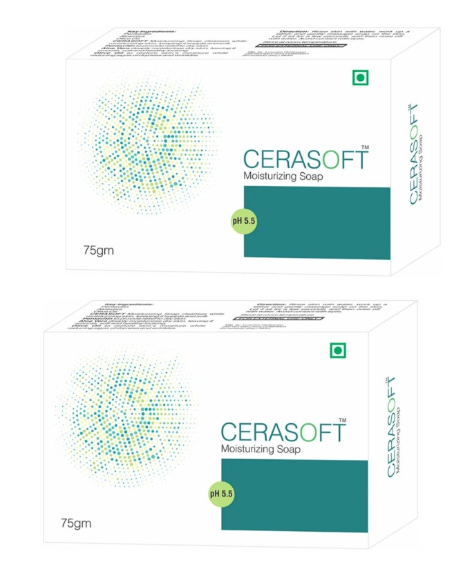 Cerasoft MOISTURIZING SOAP 75gm pack of 2