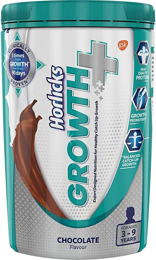 Horlicks Growth Plus – Health and Nutrition Drink 400 g Pet Jar Chocolate Flavor