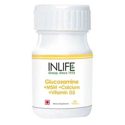 Inlife Glucosamine MSM Calcium Vitamin D3 60 Tablets