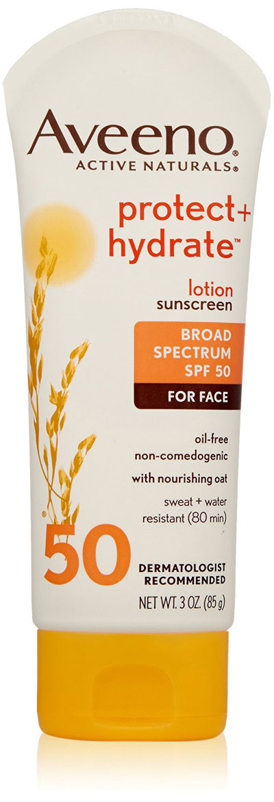 Aveeno Sunscreen Protect Plus Hydrate Lotion SPF 50 3 Ounce
