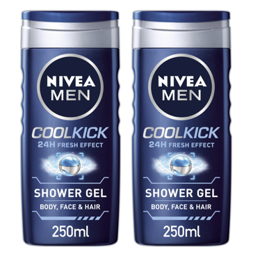 NIVEA COOL KICK SHOWER GEL 250ML PACK OF 2