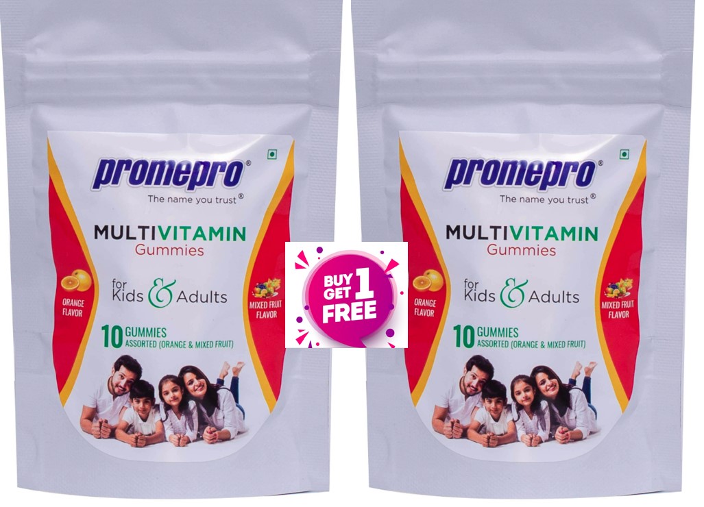 Promepro Multivitamin Gummies Immunity Booster Assorted  orange and mixed fruit 10`s