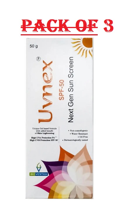 Uvnex Sunscreen SPF 50 Gel  50gm