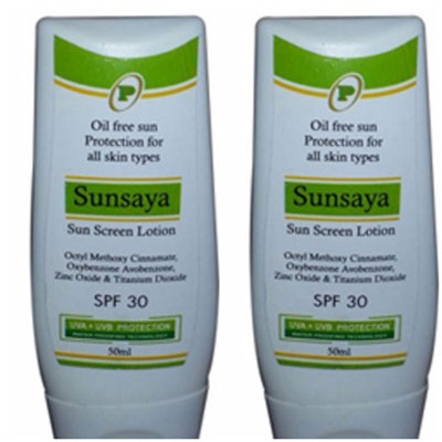 Sunsaya SPF 30 Sun Screen Lotion 50ml pack of 2