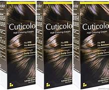 Cuticolor Hair Coloring Cream Dark Brown 60g pack of 3