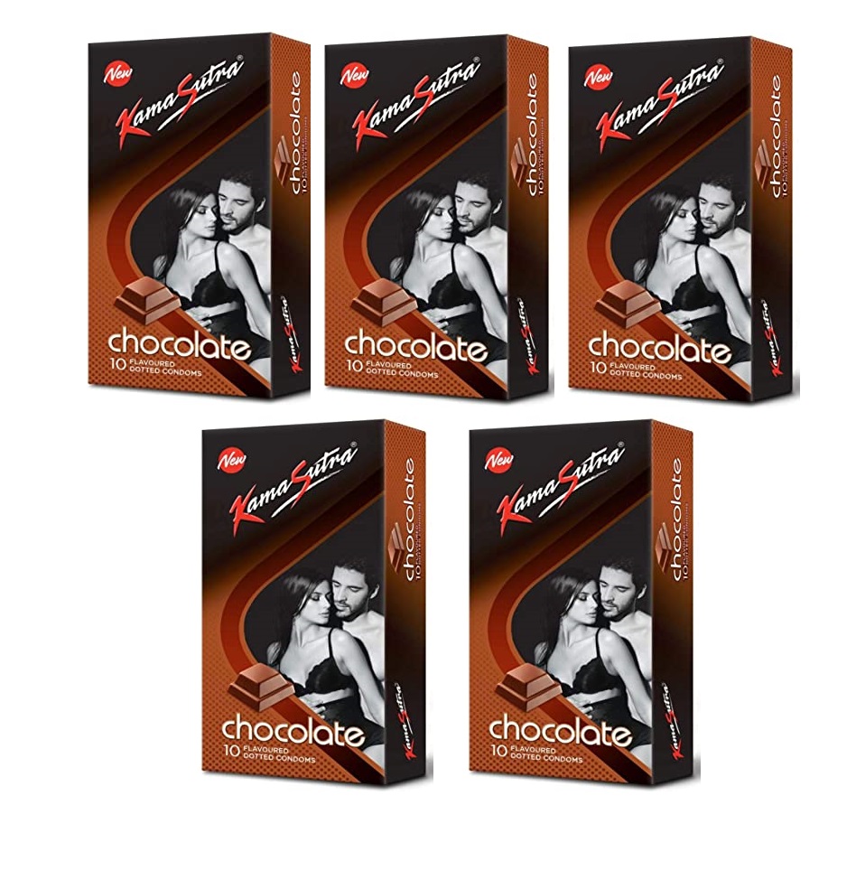 KAMASUTRA CHOCOLATE FLAVOURED 10`S CONDOMS (PACK OF 5)