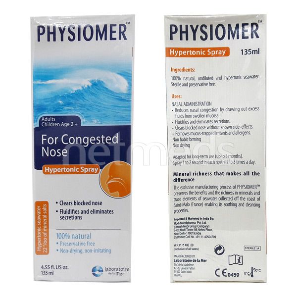 PHYSIOMER HYPERTONIC NASAL SPRAY LABORATOIRE 135ML