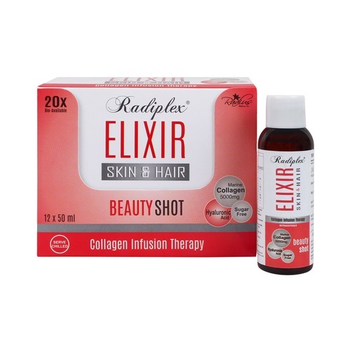 Radiplex Elixir Collagen Advanced Beauty Shot (5000 mg) -Pack of 12 Shots