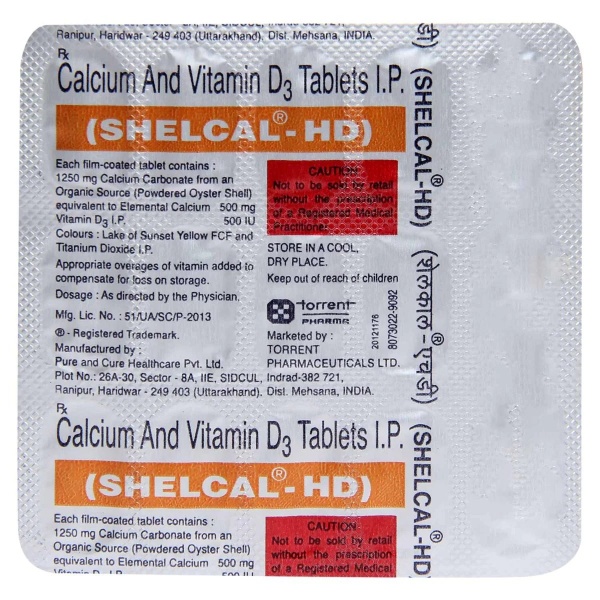  shelcal - HD tablet 500MG- 500IU Pack of 4