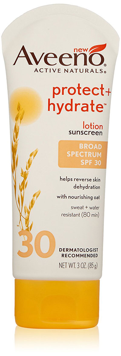 Aveeno Sunscreen Protect Plus Hydrate Lotion SPF 30 3 Ounce