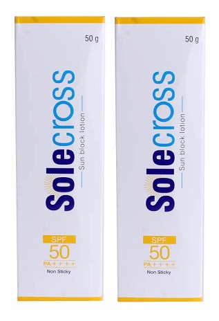 Solecross SPF 50 Sun Block Lotion 50gm Pack Of 2