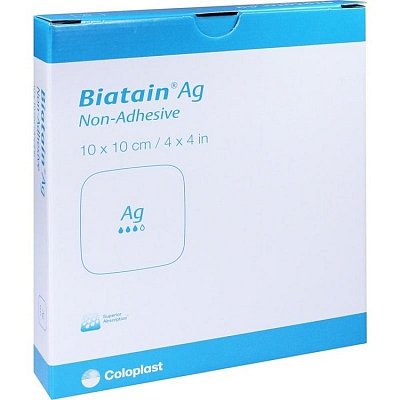 Biatain Ag Non Adhesive 10 X 10 Cm 39622 5Pcs 