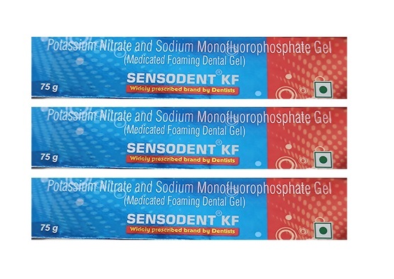 Sensodent KF Medicated Foaming Dental Gel 75gm Pack Of 3