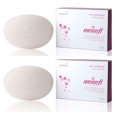 Moisoft Skin Nourishing and Moisturizing Bar 75gm pack of 2