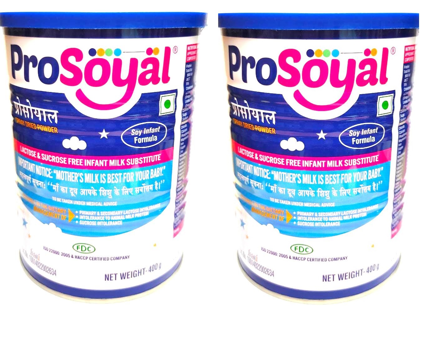 PROSOYAL  SPRAY DRIED POWDER 400G Pack Of 2