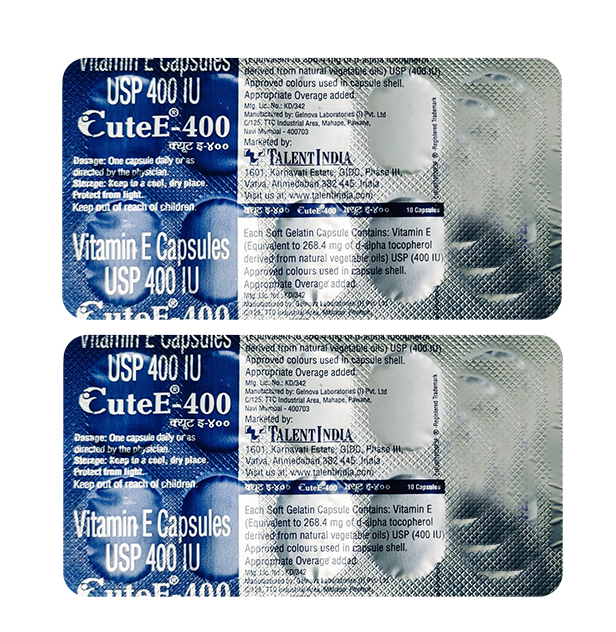 Cute E 400 Capsule 10'S packof 2