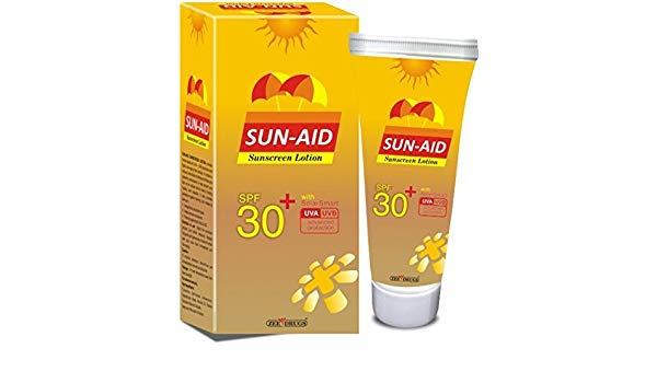 SunAid Sunscreen Lotion SPF 30 With UVA  UVB Protection pack of 1
