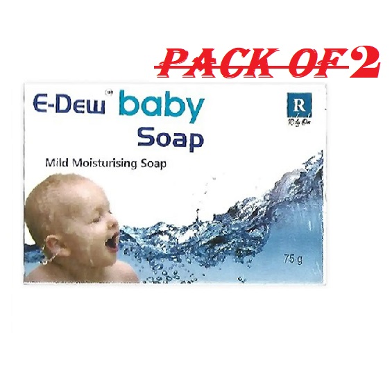 E Dew Baby Moisturising Soap 75gm Pack Of 2