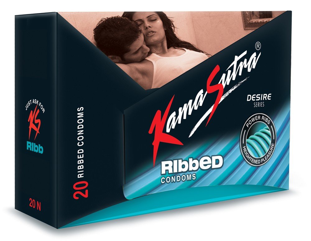 KAMASUTRA DESIRE SERIES  RIBBED CONDOMS  20`S (PACK OF 2)