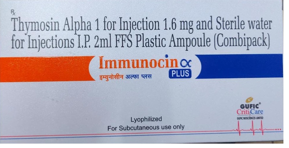 Thymosin Alpha 1.6 mg  Injection  2ml (immunocin alpha plus)