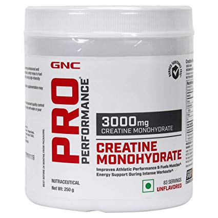 GNC PRO PERFORMANCE 3000mg CREATINE MONOHYDRATE  250g