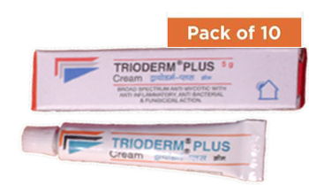 Trioderm plus cream 5gm pack of 10 