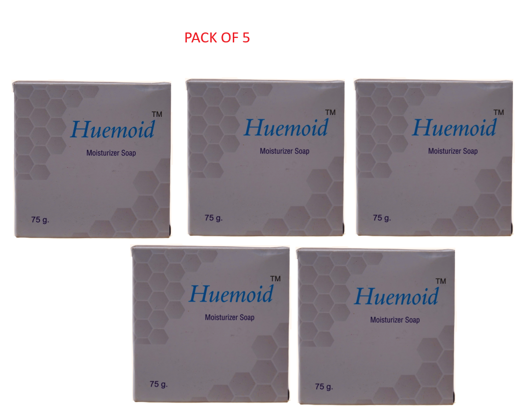 Huemoid moisturizer soap 75g pack of 5
