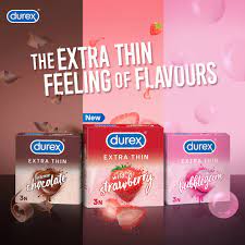 DUREX EXTRA THIN INTENSE CHOCOLATE STRAWBERRY BUBBLEGUM 10N