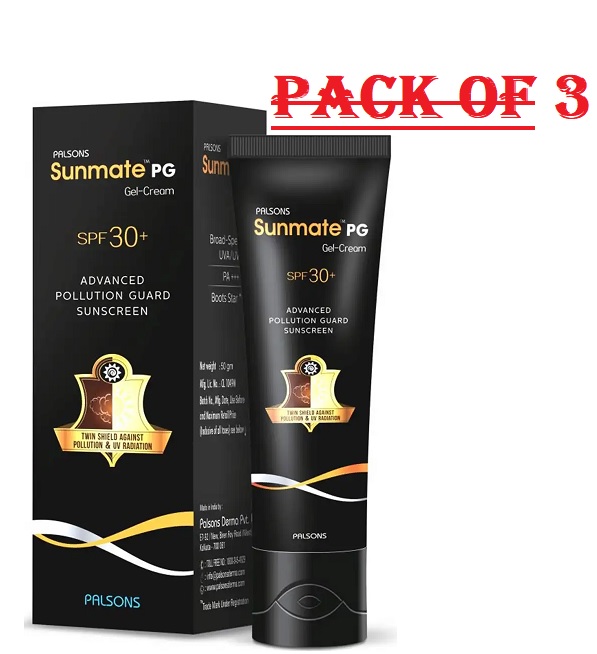 Sunmate Pg Spf 30 Plus Gel-Cream 30gm Pack Of 3