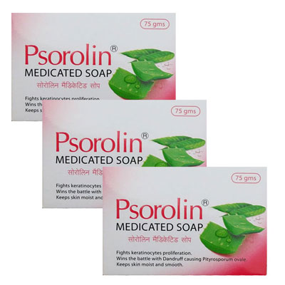 Psorolin Medicated Bathing Bar 75gm Pack Of 3 