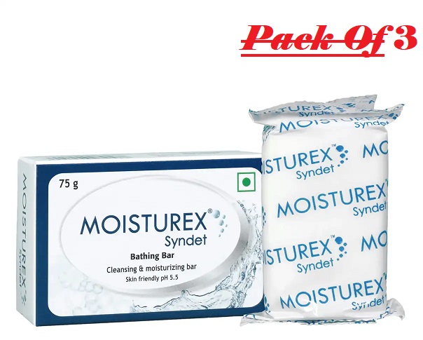 Moisturex Syndet Bathing Bar 75gm Pack Of 3