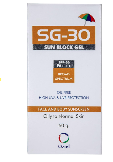 SG-30 SUN BLOCK GEL 50GM