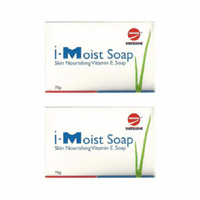 I Moist Soap With Vitamin E bar  75g pack of 2