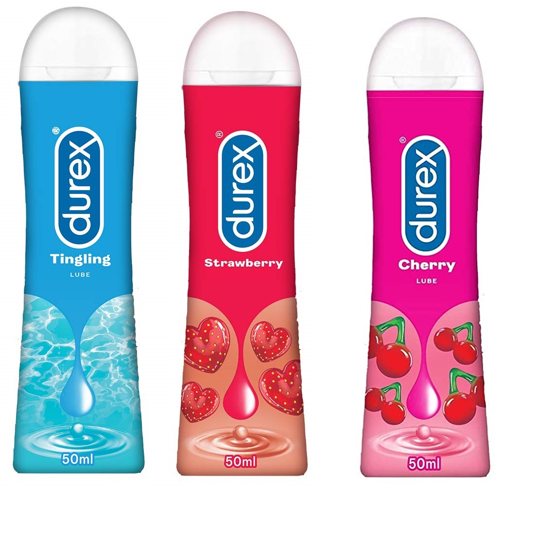 Durex Tingling And Saucy Strawberry and Cherry Lubricant 100 Ml Combo