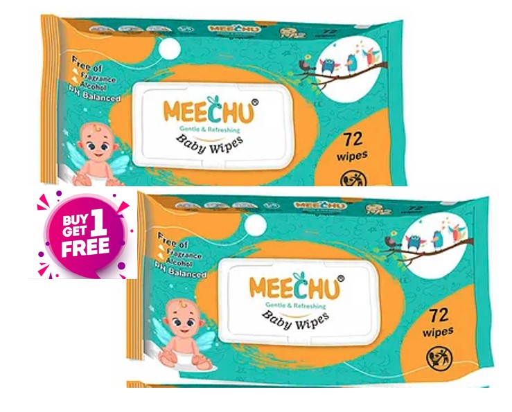 Meechu Gentle & Refreshing Baby Wipes 72